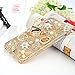 Mavis's Diary iPhone X Case, iPhone Xs Case, Full Edge Protective Plastic Case, 3D Handmade Crystal Clear Bling Diamonds Shiny Rhinestone Gold Floral Handbag Jewellery Hard PC Cover for iPhone X/XS