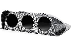 Triple Gauge Pod, 2in Triple Dash Gauge Pod 3 Hole Dashboard Meter Mount Bracket Universal Auto Accessory (Carbon Fiber Style