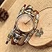 Fashion Women's Lady's Wrist Bracelet Leather Watch with Retro Butterfly Charm Gift