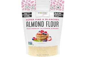 Wholesome Yum Premium Fine Blanched Almond Flour For Baking & More (16 oz / 1 lb) - Low Carb, Gluten Free, Non GMO, Keto Friendly Flour Substitute With Ground Almonds