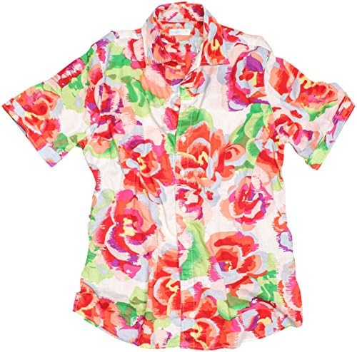 Seaplane's 'What In Carnation' Men's Short Sleeve 100% Cotton Print Camp Shirt