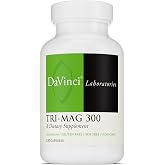DAVINCI Tri-Mag 300, 120 Capsules (30 Servings) | Magnesium Complex with Magnesium Glycinate, Taurinate &amp; Malate for Sleep, Stress, Muscle &amp; Heart Support*, Vegetarian