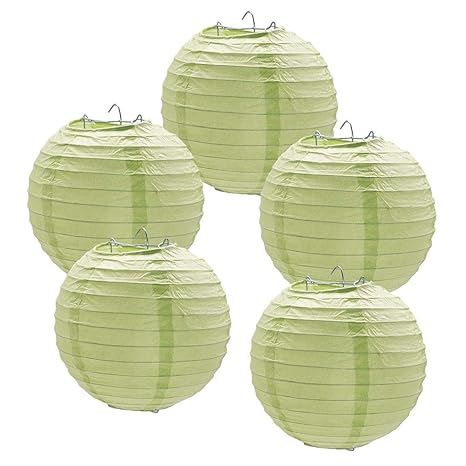 5pcs 8inch Round Chinese Paper Lanterns For Weddind Birthday Party
