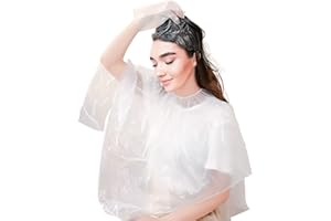 IENSEN 20pcs Disposable Waterproof Hair Color Capes - Hair Dye and Styling Bibs for Home and Salon Use