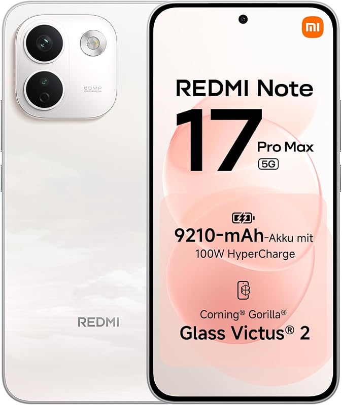 REDMI Note 17 Pro Max 5G, Smartphone 8+512 GB, Cloud Blush, 9210 mAh Akku