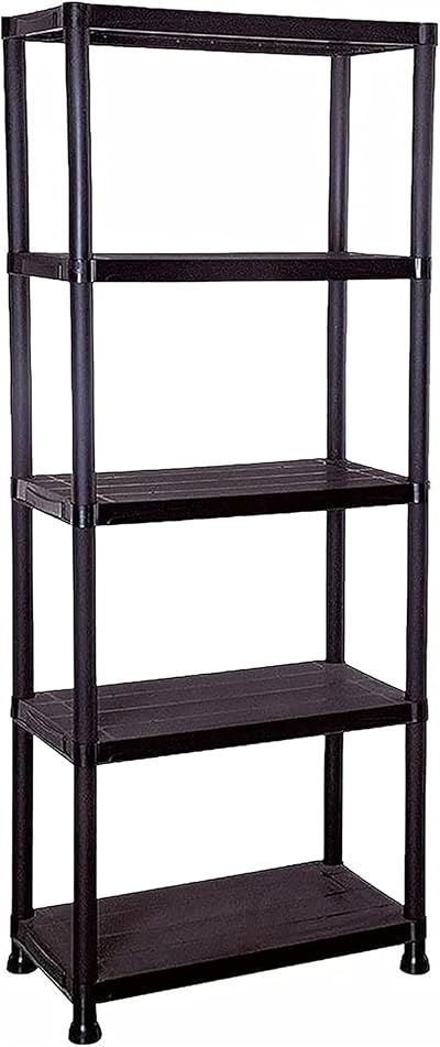 STORM TRADING GROUP Plastic Storage Shelving Unit 4 or 5 Tier Lightweight
