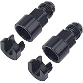 EVIL ENERGY 6AN Male to 3/8" Quick-Disconnect Female EFI Fuel Fitting 2PCS | 6061-T6 Aluminum, 9/16-18UNF Thread, 37&deg; Flare Sealing, Plastic Spring Lock