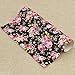 Qlychee Printed Rose Flowers on Litchi Grain Leather for Bow DIY Handbags Shoes
