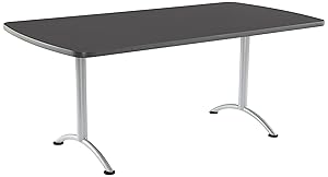 Iceberg ICE69227 ARC 6-foot Rectangular Conference Table, 36" x 72", Graphite/Silver Leg