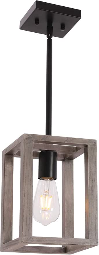 VINLUZ - Lámpara de techo colgante cuadrada, diseño de isla de cocina