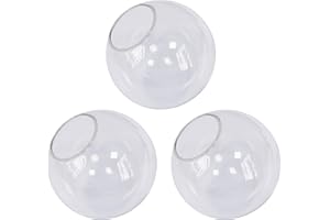 Koko&Yukina 3-Pack 6 Inch Clear Glass Globes for Light Fixtures Light Globes for Light Fixtures Replacement Opal Glass Light Shade Replacement Glass Shades for Light Fixtures Chandelier Lamp Shades