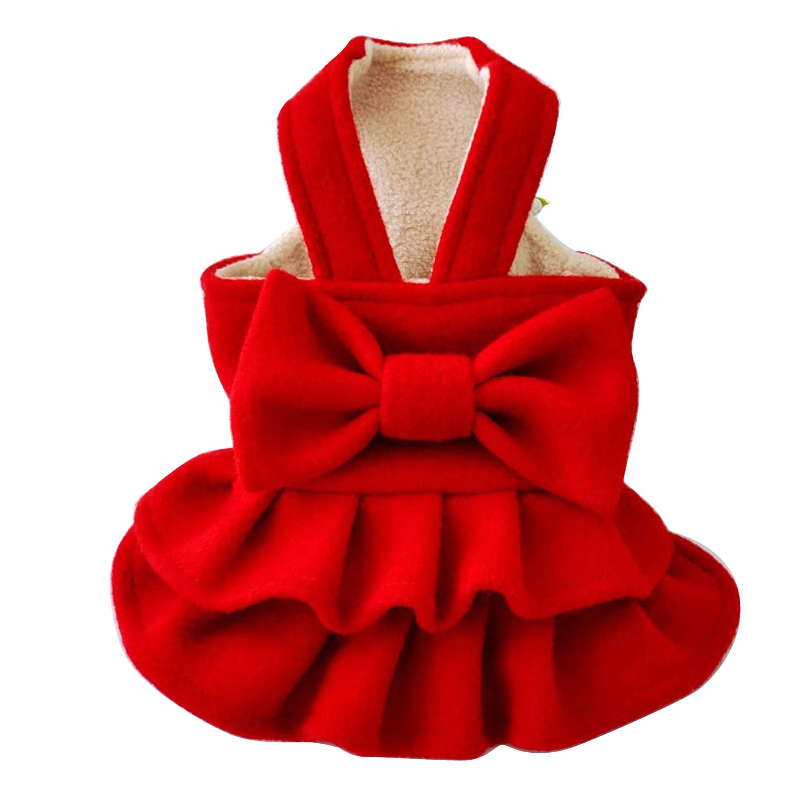 Pet Dog Dresses for Small Dogs, Puppy Kitten Bowknot Princess Fancy Dress Skirt Apparel Supplies Bow tie-S