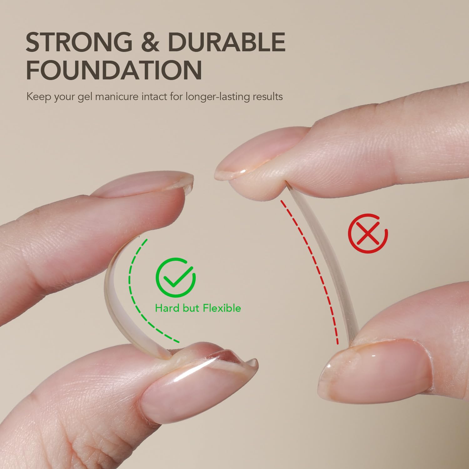 GAOY 30g Builder Base, Clear Nail Builder Gel, 2-in-1 Soak Off UV Gel for Nail Strengthening and Building, UV Light Cure - Image 3