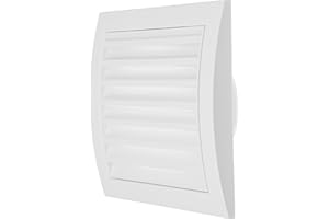 REPA MARKET White Exhaust Hood Vent 4'' Inch with Built-in Pest Guard Screen, White, Air Vent Cover, HVAC Exhaust Vent Duct Cover, Exhaust Cap