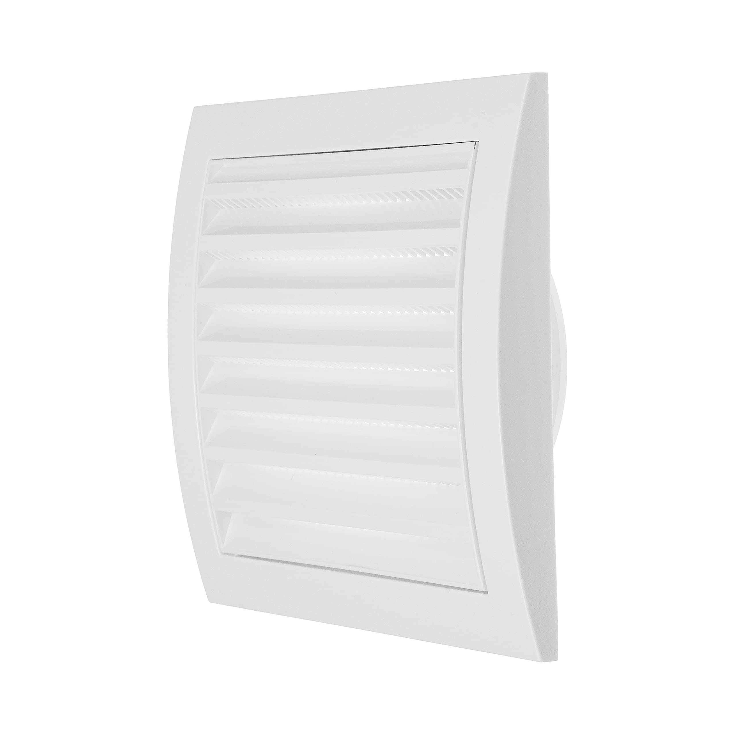White Exhaust Hood Vent 4'' Inch with Built-in Pest Guard Screen, 100mm, Air Vent Cover, HVAC Exhaust Vent Duct Cover, Exhaust Cap