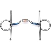 Cavalon Full Cheek Low Port Snaffle Bit, Capsule Sweet Iron | Handforged sweet iron with tongue relief from a low port. Long side arms support steering on a green horse.