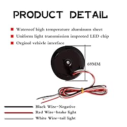 GTINTHEBOX Red Lens Led Rear Bumper Reflector Tail