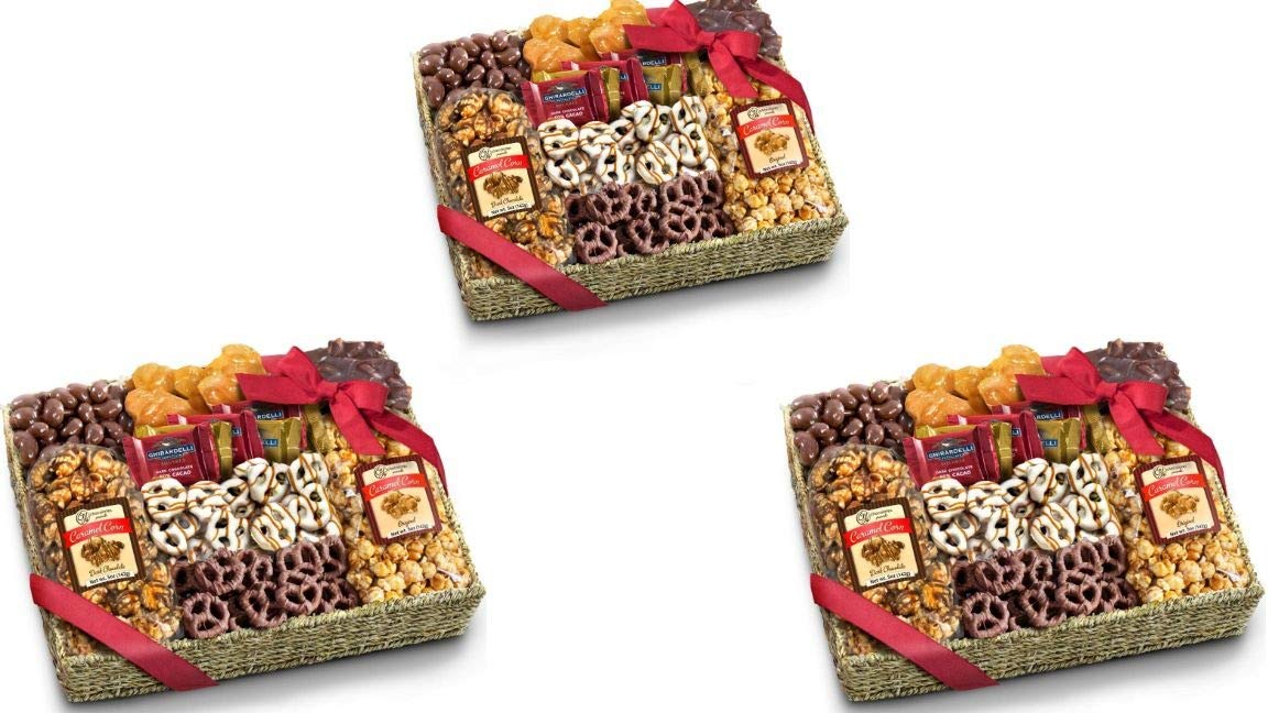 Chocolate Caramel and Crunch Grand Gift Basket for Christmas, Holiday, Snack, Business, Office and Family : Gourmet Chocolate Gifts : Grocery & Gourmet Food