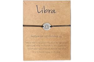 XUN Zhe Silver Zodiac Bracelet Constellation Sign Bracelet for Women.12 Astrology Horoscope Bracelet/Anklet Friendship Couple Jewelry with Card