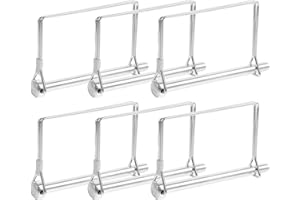 TRULEEGO 6 PCS Trailer Pin 3/8 x 4inch Safety Coupler Pin Heavy Duty Wire Lock Pin Secure Trailer Hitch Coupler Pin Towing Hitch Pin Lock Accessories for Farm Trailers Lawn Hitches Wagons Garden (6, 3/8x4in)