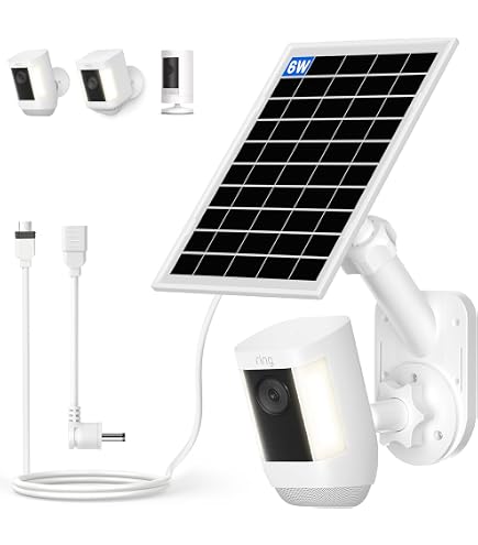 ☆美品 Ring Spotlight Cam Plus ソーラーパネルセット☆ Amazon.com : 7W Solar Panel with Wall Mount for Ring Spotlight Cam