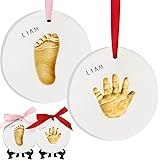 Baby Handprint Footprint Ornament Keepsake Kit - Personalized Baby Prints Ornaments for Newborn - Baby Nursery Memory Art Kit