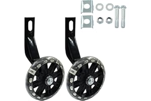 Murtenze 1 Pair of Children's Bicycle Auxiliary Wheel Bicycle Accessories, Flash Silent Training Wheels for 14" Training Wheels Kids Bike Wheel