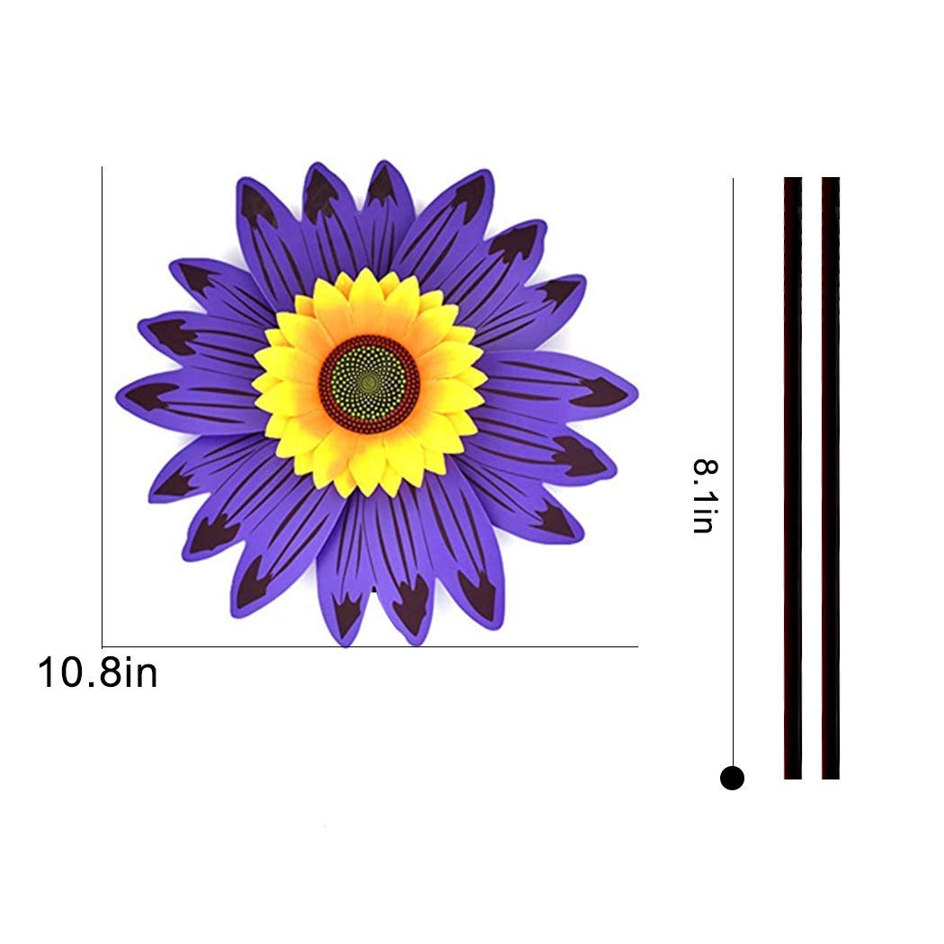 B bangcool Sunflower Garden Spinner Lawn Pinwheels Wind Spinners Sunflowers Garden Party Pinwheel Wind Spinner for Patio Lawn & Garden（6PCS）