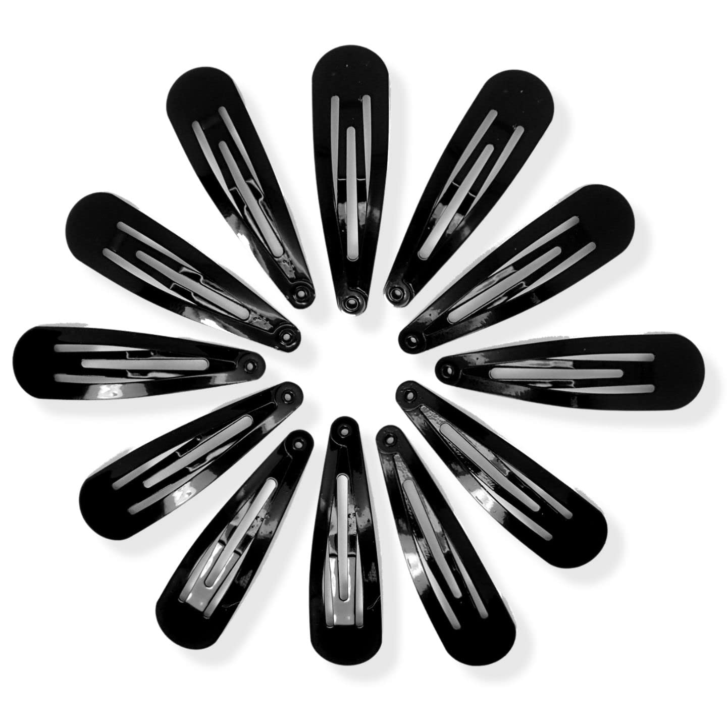 Topkids Accessories 4-5cm / 1.5-2" Set of 12 Metal Hair Clips Hair Snap Hair Clips Mini Hair Clips Small Hair Clips Hair Clips Women Hair Accessories for Women & Girls Hair Accessories (Black)