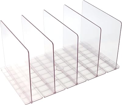MOUYAT Adjustable Acrylic Closet Shelf Dividers 41.5x23.9cm