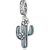 Tajuxa Cactus Charms 925 Sterling Silver Western Plant Charms Western Jewelry Gifts For Women