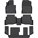 ANBINGO® Floor Mats Custom for Mazda CX-9 (7 Passenger, 2nd Row Bench Seat) 2016-2023 Waterproof Car Mats All Weather Mats Guard Automotive CX9 Floor Liners Front & Rear & 3rd Row -Black