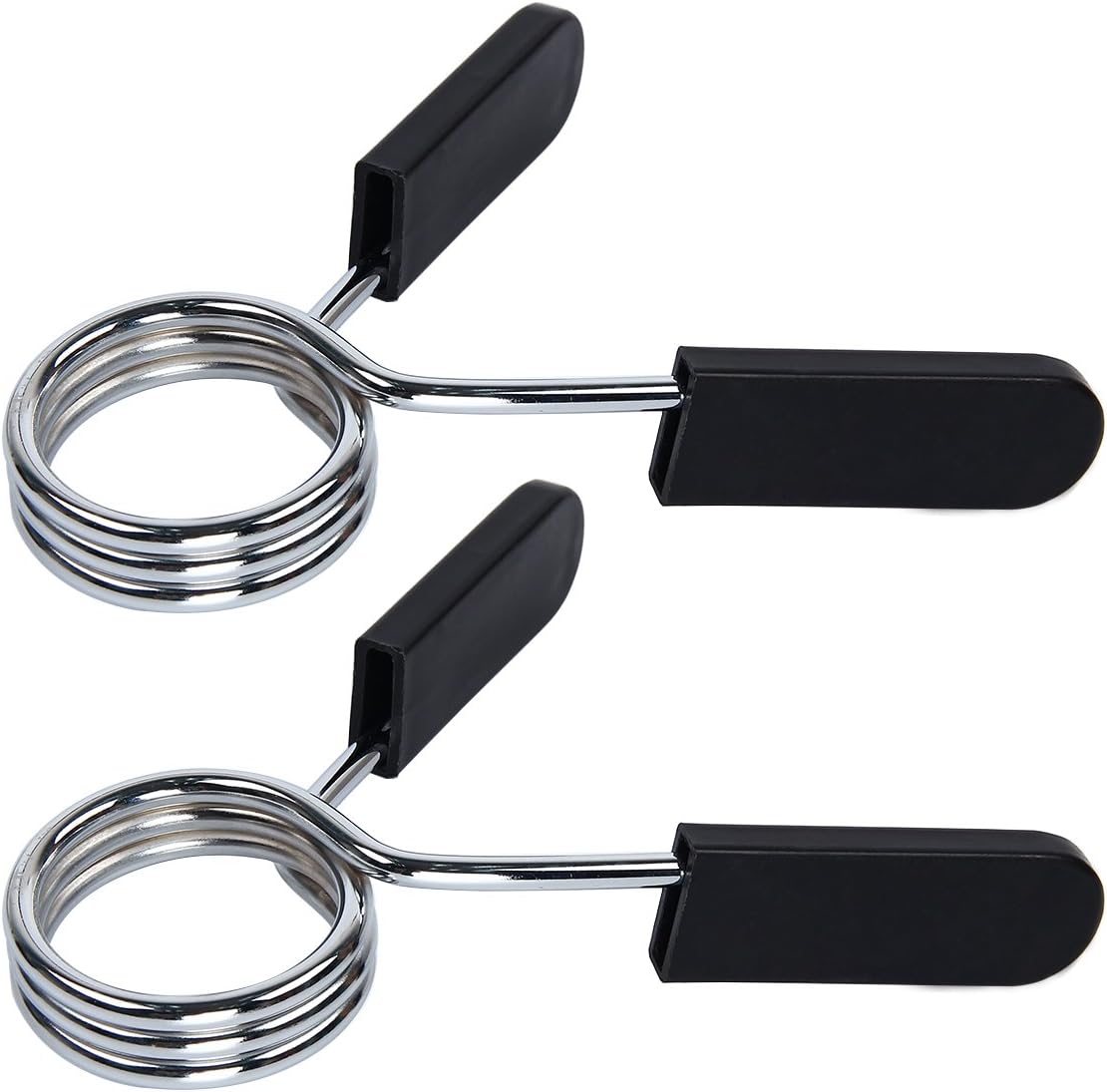 SINOLOFTY 2 Pcs Barbell Collar Clasp Spring Clip Collars Olympic Standard 1-inch/ 2-inch