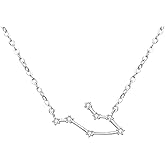 BriLove Gifts for Mom Women 925 Sterling Silver CZ Horoscope Zodiac 12 Constellation Astrology Pendant Necklace for Mothers Day/Valentines Day/Birthday/Christmas/Anniversary