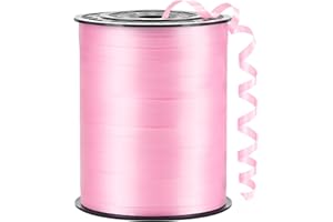 CLUEWR 500 Yards Pink Curling Ribbon-Balloon String-Balloon Ribbon Roll for Party Decoration, Gift Wrapping, Wedding, Art Crafts, Florist Flower