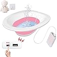 PRIDKEN Electric Sitz Bath,Sitz Bath for Toilet Seat,Sitz Bath for Hemorrhoids,Sitz Bath for Postpartum Care,Collapsible Sits Bath Kit for Women,Easy to Store,Flusher Hose,Wide Seat,Deeper Bowl