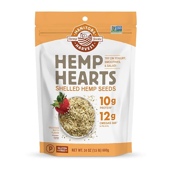 MANITOBA HARVEST HEMP HEARTS, SHELLED HEMP SEEDS –...