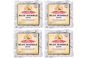 GARDNERS WISCONSIN CHEESE AND SAUSAGE Gardner's Wisconsin Cheese, Artisan Cheese 4 Packs (Blue Marble Jack) (6 Ounces Per Block) - Artisan Cheese Made in Wisconsin, Perfect for Grilling, Barbecues, and Holidays!
