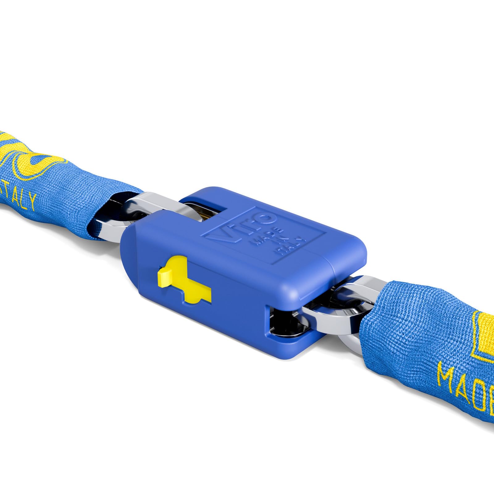 Viro | Superbite Motorcycle and Scooter Chain with Padlock, Anti-Tear and Anti-Cut Pole, 150 cm Semi-Square Chain, 7 mm Section