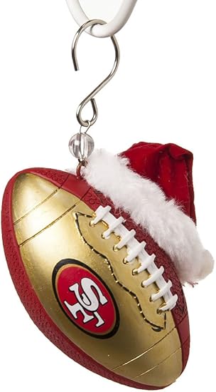 Nfl San Francisco 49ers Football Christmas Ornament Small Multicolored Ornaments Amazon Canada