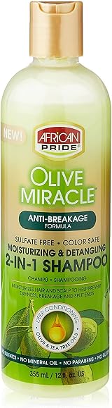 African Pride Olive Miracle Anti-Breakage 2 in 1 Shampoo Conditioner 355ml 12oz view 1