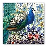 Michel Design Works NAPL295 20-Count 3-Ply Paper Luncheon Napkins, Peacock