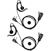 Reyinl Two-Way Radio Earpiece Compatible Midland Ear-Clip Headset for Midland Walkie Talkie Earpiece-2 Pack