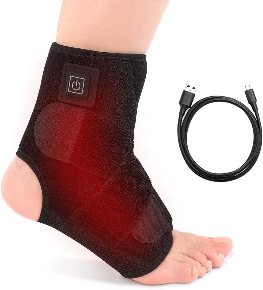 Heated Ankle Warm Support for Women Men, Electric Heat Therapy Ankle