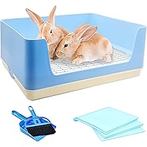 Rabbit Litter PINVNBY Box For Cage Bunny Corner Litter Bedding Box - Main Image