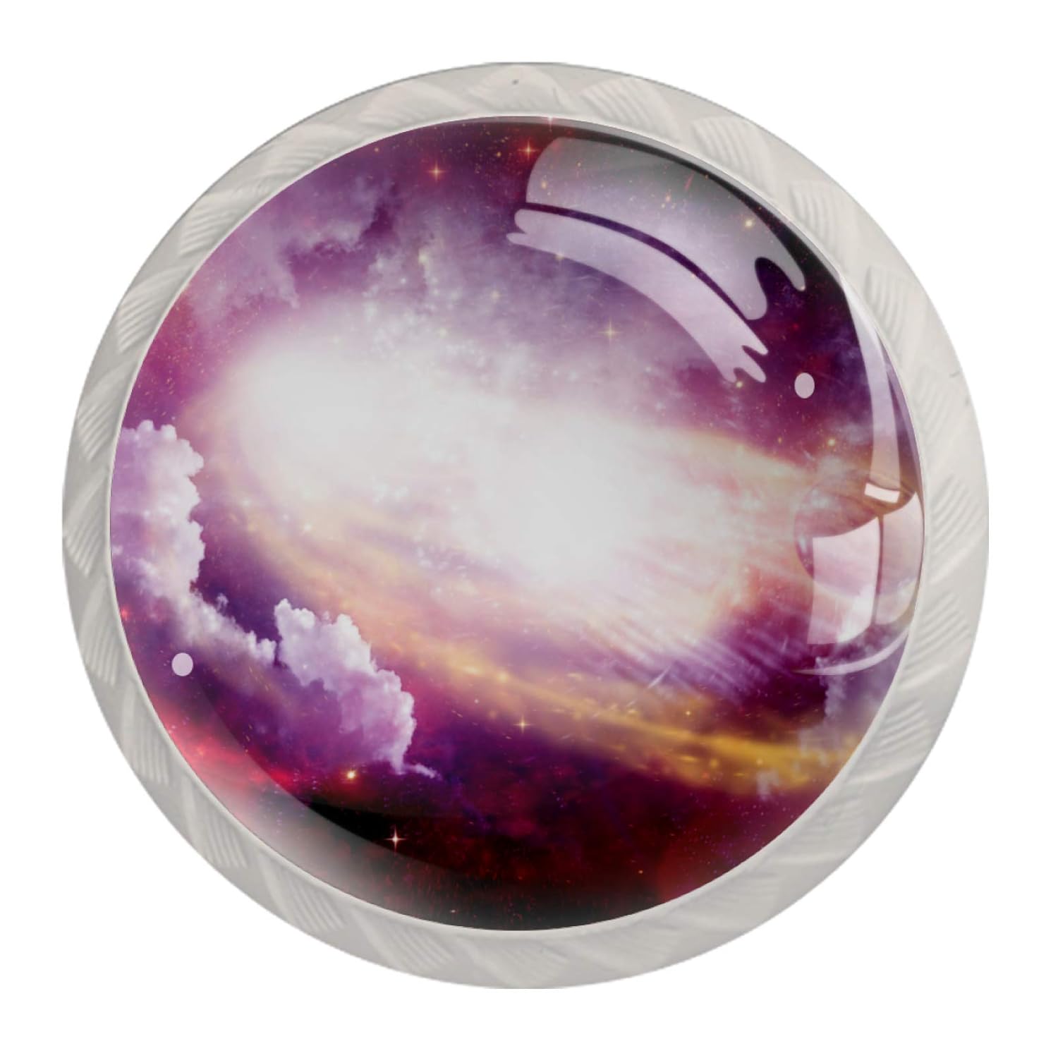 Schrankknöpfe Ringnebel 4 Stück Bunte runde Kristallglasschrank