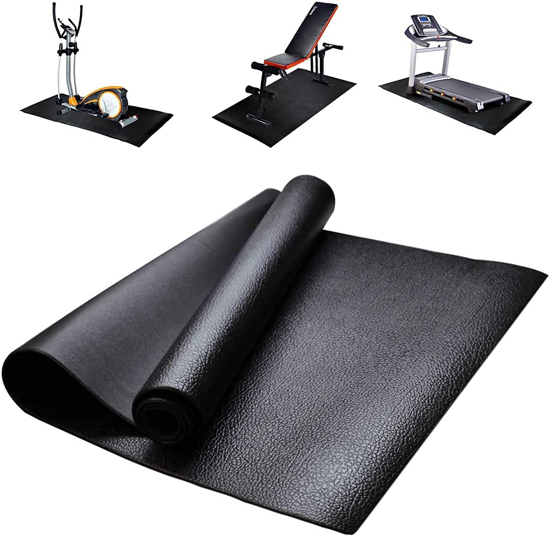 Treadmill Mat Floor Protector, Fitness Equipment and Exercise Mat, Non-slip Shock Resistant Floor Protector Mat for Treadmills, Cycles, Rowers, Cross Trainers and Other Gym Equipment, 180x80cm