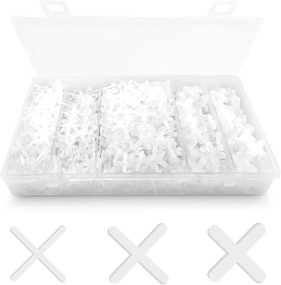 Boloest 1000pcs Tile Spacers 2mm 3mm 5mm Plastic Cross Shaped White