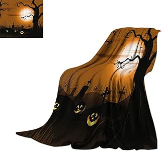 Amazon.com: Alexdemo Halloween Decor Travel Throw Blankets, Leafless ...