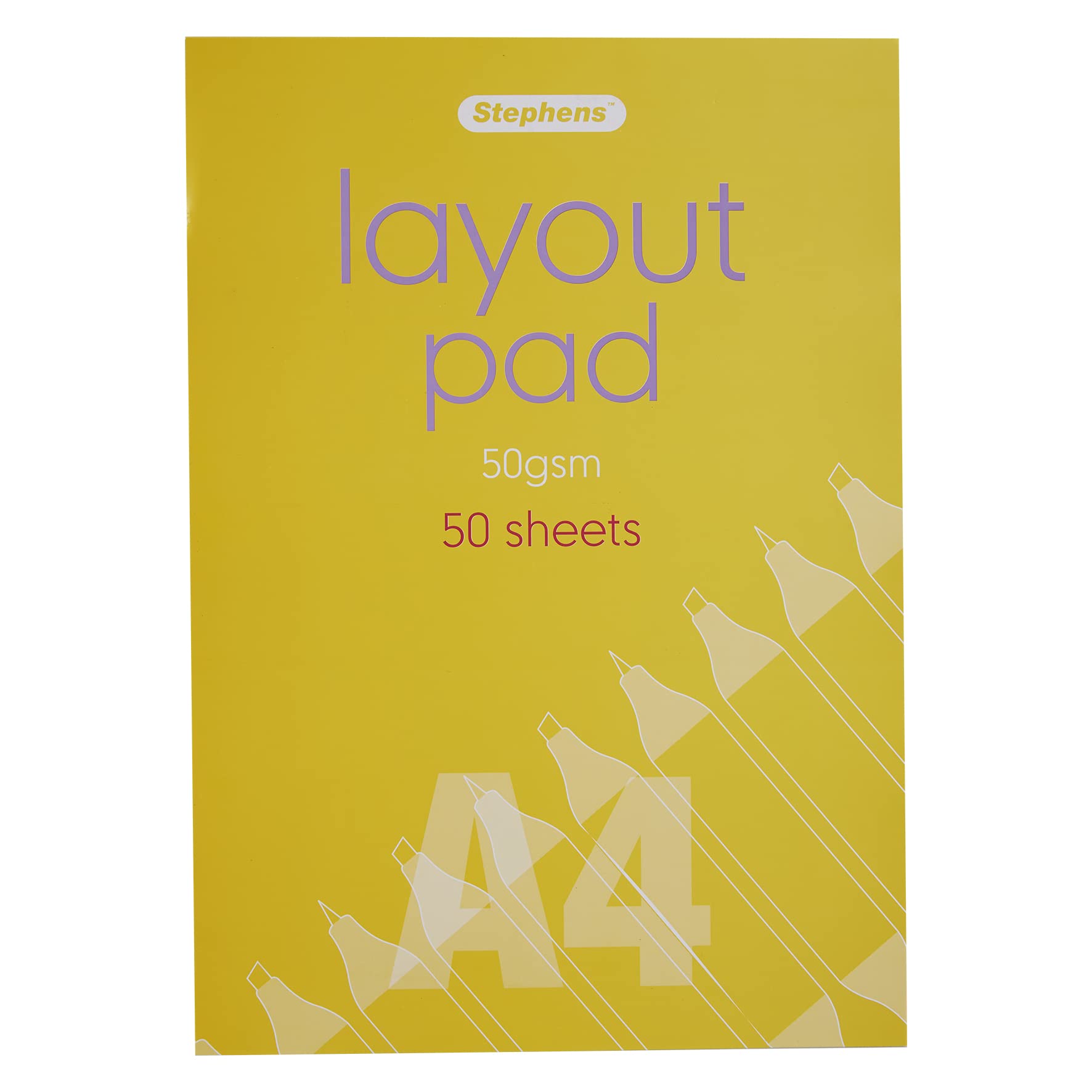 Stephens Layout Pad A4 50gsm 50 Sheets, Ideal for Sketch, Drawing, Rough Drafting, Developing Ideas, Great for Architect Preparing Final Plans, Ideas